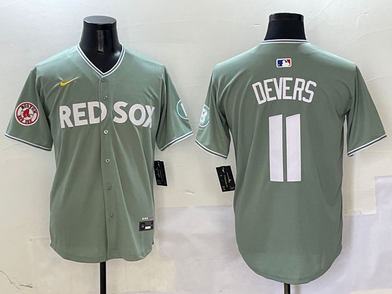 Men Boston Red Sox #11 Devers Green Joint Name Game Nike 2025 MLB Jersey style 6->boston red sox->MLB Jersey